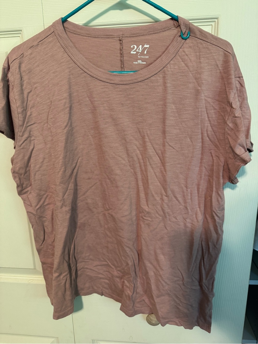 Maurices Mauve Short Sleeve Crew Neck Tee
